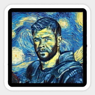 Thor Van Gogh Style Sticker